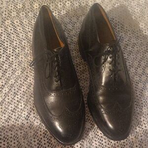 Allen Edmonds LLOYD Leather Wingtip Black Oxfords 0607 Size 10.5